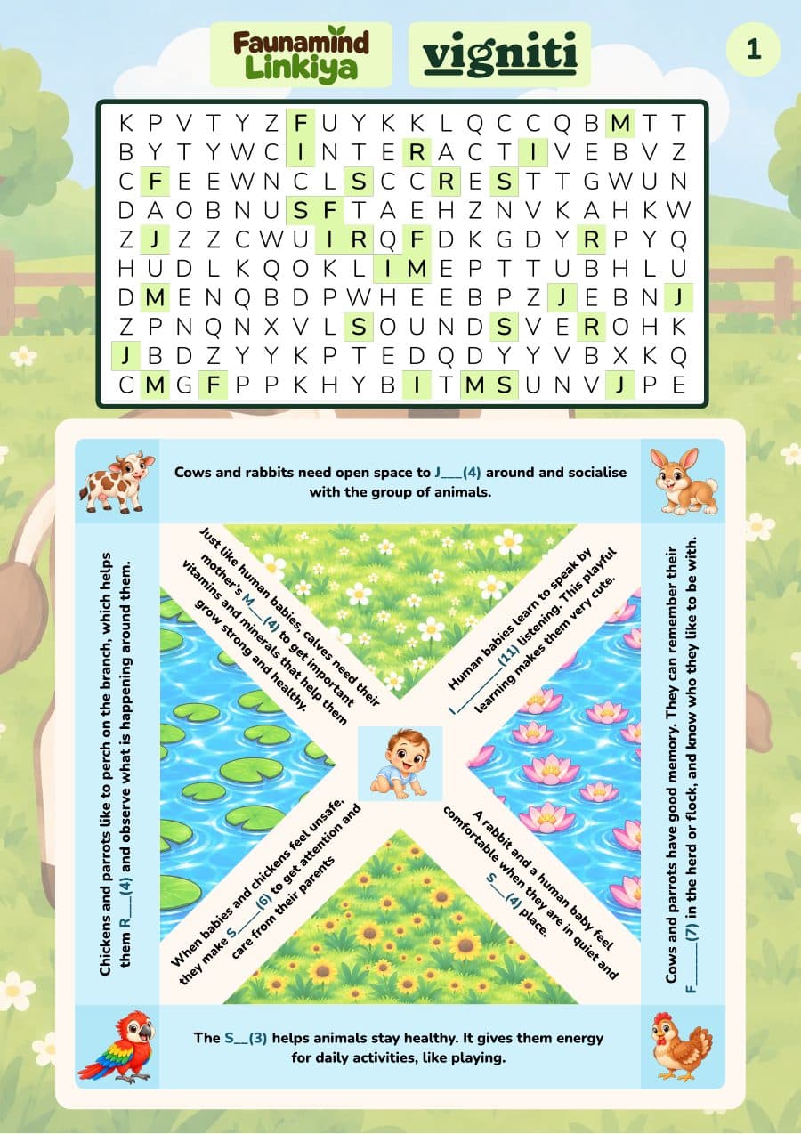 Level 1 worksheet, Faunamind Linkiya